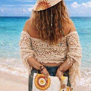 ✨handmade Beach Set – Hat + Bag 👜👒✨